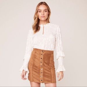 ALRIGHT ALRIGHT FAUX SUEDE SKIRT